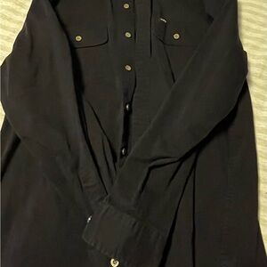 Wrangler black wool button up